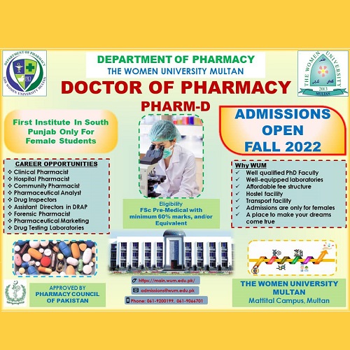 Department of Pharmacy got NOC of 100 seats for admission in Pharm D